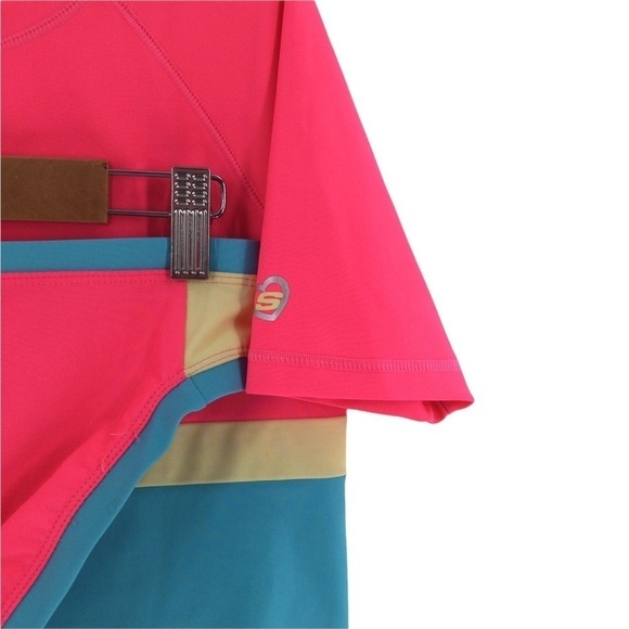 #012 Sketchers Girl's Color Block Two Piece Swimsuit - Picture 5 of 10